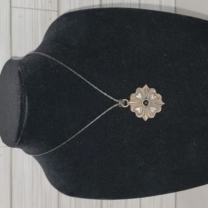 Vintage EXEX 925 Claudia Agudelo Pendant 4 leaf Clover on  Leather Cord